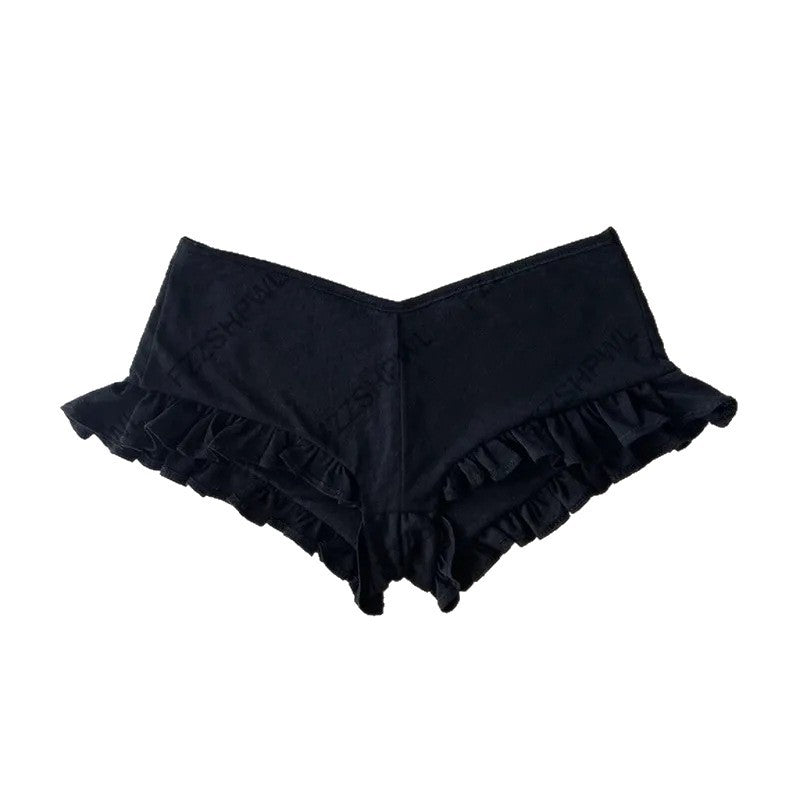 Y2K Style Striped Lace Hot Girl Shorts Women's Shorts