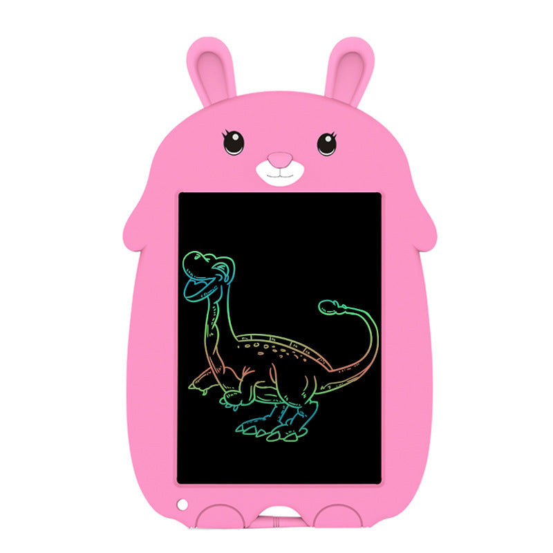 Children's 9-inch Blue Bear Pink Rabbit Yellow Deer Light Energy Writing Board Painting Handwriting Board Graffiti Notes LCD Small Blackboard