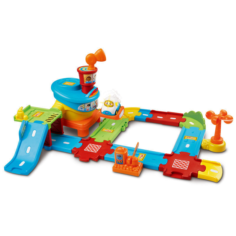 VTech Magic Rail Car Series Toys Sound And Light Police Station Fire Station Parking Lot Airport Railway Station