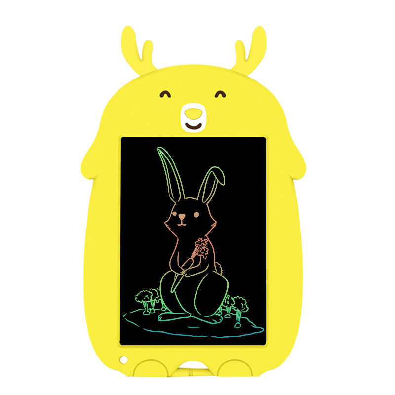 Children's 9-inch Blue Bear Pink Rabbit Yellow Deer Light Energy Writing Board Painting Handwriting Board Graffiti Notes LCD Small Blackboard